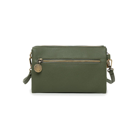 Edie Black Crossbody Bag-Dark Olive