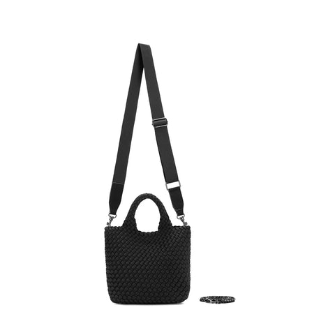 Riviera Black 2 Piece Mini Tote Handbag