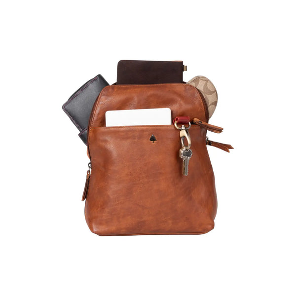 Leather Backpack Perth - Cognac