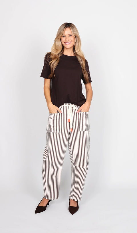Carter Barrel Jeans Chocolate Stripe