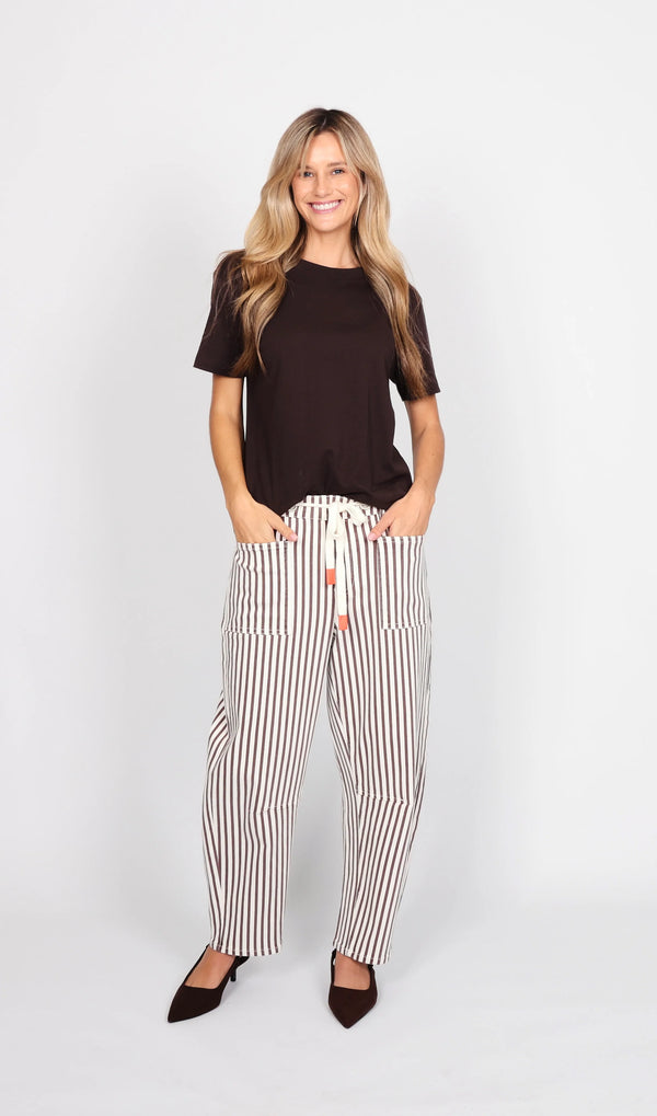 Carter Barrel Jeans Chocolate Stripe
