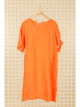 Round Neck Linen Dress