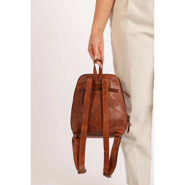 Leather Backpack Perth - Cognac