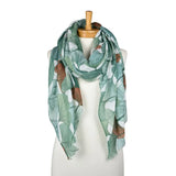 Ginkgo Leaf Scarf Green
