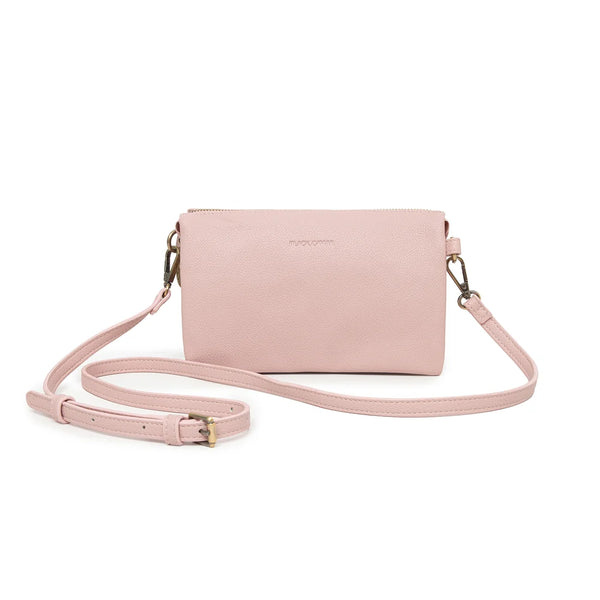 Edie Black Crossbody Bag-Pink