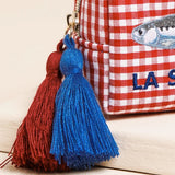 Red Gingham Fish La Sardina Accessory Pouch