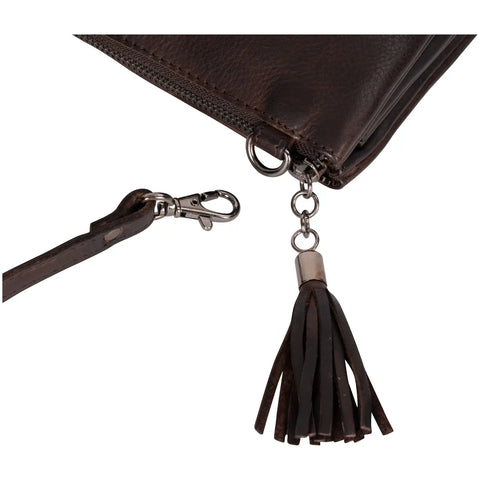 Mia Leather Cross Body Bag Brown