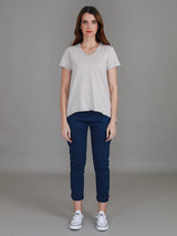 Thornton V Neck T Shirt-Angora