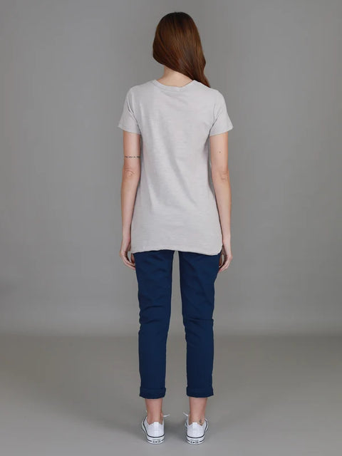 Thornton V Neck T Shirt-Angora