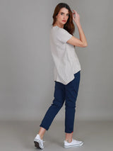 Thornton V Neck T Shirt-Angora