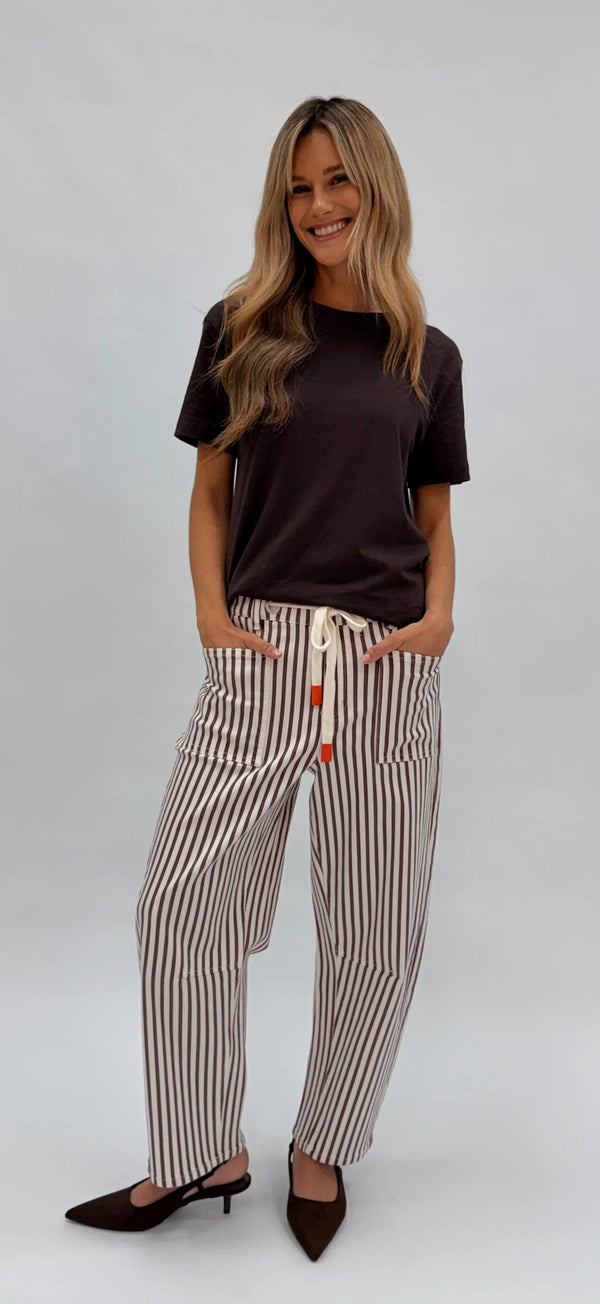 Carter Barrel Jeans Chocolate Stripe