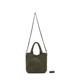 Black Caviar Designs- Arielle Olive 2 Piece Suede Top Handle