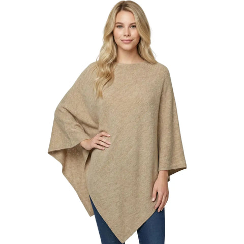 Pearl Poncho-Oatmeal