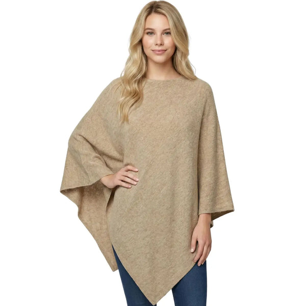 Pearl Poncho-Oatmeal