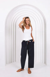 Charlie Barrel Pants Navy