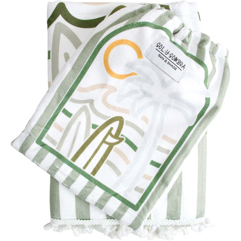 Kids Towel Poncho Summer Greens