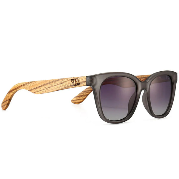 LILA GRACE CHARCOAL GREY l Black Gradient Lens l Walnut Arms
