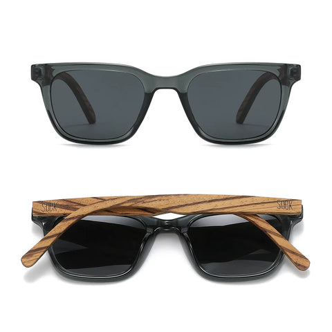 Koda SMOKE l Black Polarised lenses l Wooden Arms