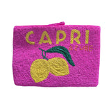 Capri Pink  Beaded Clutch