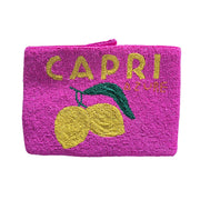 Capri PinkBeaded Clutch
