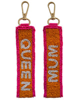 MUM/ QUEEN  Beaded Key Chain