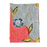 ZODA Pure Wool Scarf-Red/Grey Flower