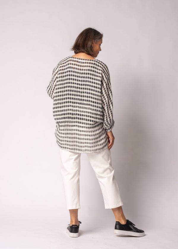 Susanne Linen Top in Onyx
