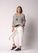Susanne Linen Top in Onyx