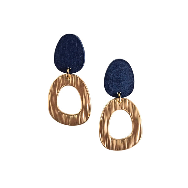 Cassie Earrings Navy
