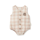 Aster & Oak Gingham Bubble Romper