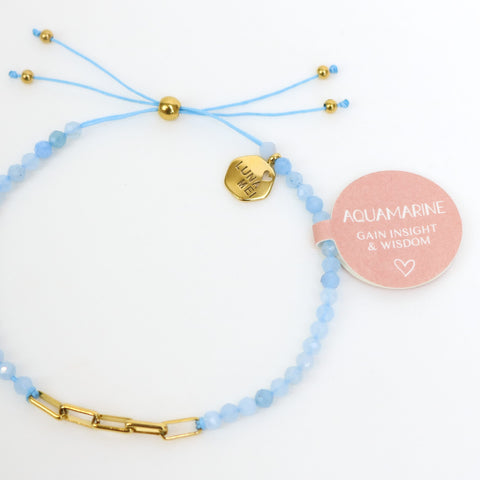 Aquamarine Mei Bracelet
