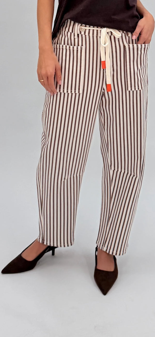 Carter Barrel Jeans Chocolate Stripe