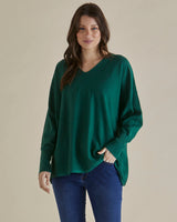 Betty Basics-DESTINY KNIT JUMPER GREEN