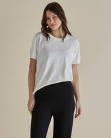 Betty Basics-ROBBIE KNIT TEE CREAM