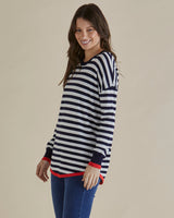 Betty Basics-SOPHIE KNIT JUMPER NAVY STRIPE