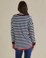 Betty Basics-SOPHIE KNIT JUMPER NAVY STRIPE