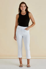 Camila Crop Jeans - White