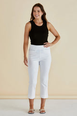 Camila Crop Jeans - White