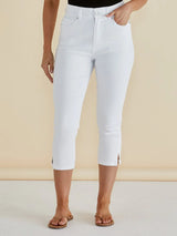 Camila Crop Jeans - White
