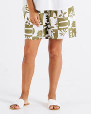 Betty Basics-Pomona Cotton Short - Geo Floral