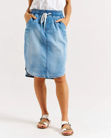 Betty Basics-Alina Denim Skirt - Denim Blue