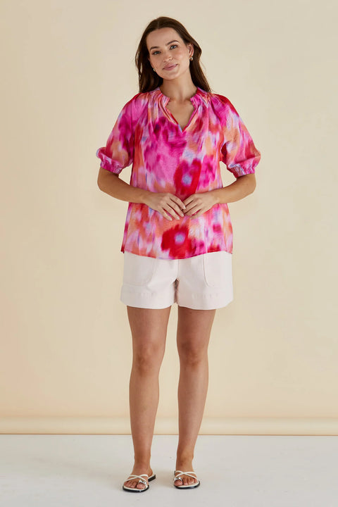 Joanne Blouse - Floral Abstract Print