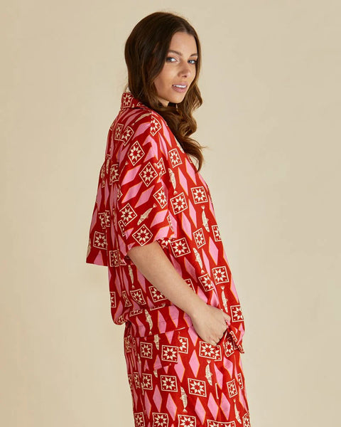 Copacabana Shirt - Sardinia Geo Print