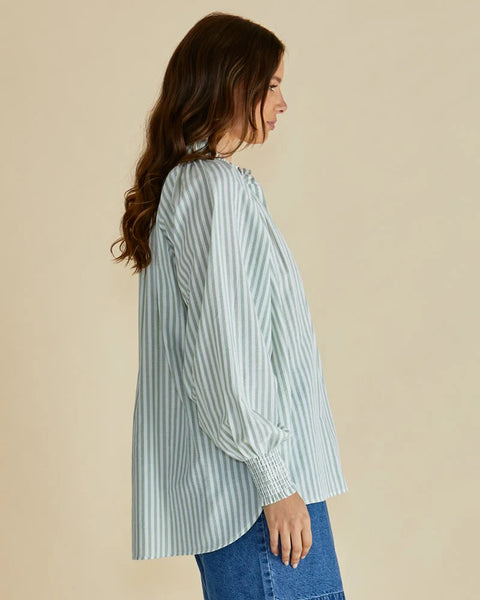 Romi Shirt - Green Stripe