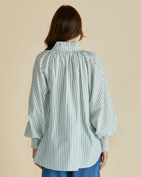 Romi Shirt - Green Stripe