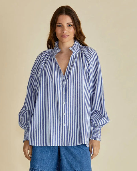 Romi Shirt - Navy Stripe