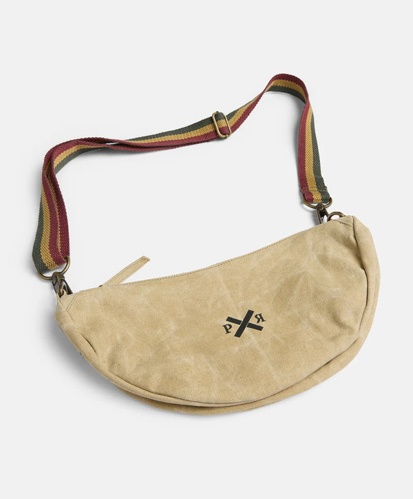 Slow Road Shoulder Bag I Waxed Canvas I Light Safari