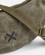 Slow Road Shoulder Bag I Waxed Canvas I Dark Olive