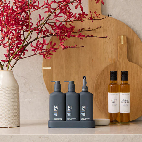 kitchen trio - lemon & pomegranate + coconut & wild orange