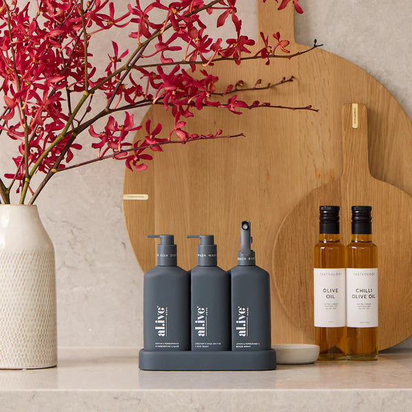 kitchen trio - lemon & pomegranate + coconut & wild orange